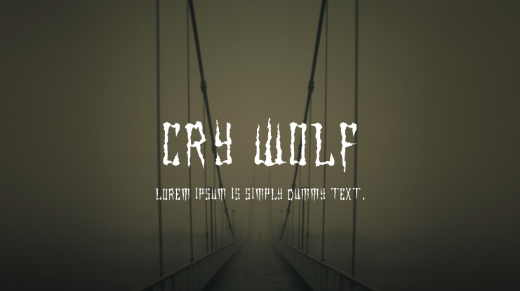 cry wolf Font