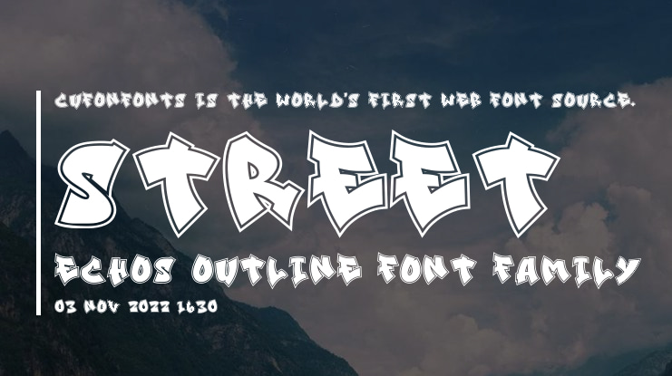 Street Echos Outline Font Family
