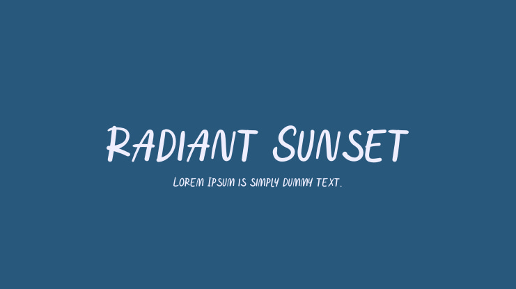 Radiant Sunset Font