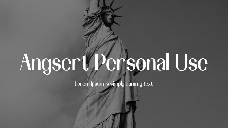 Angsert Personal Use Font