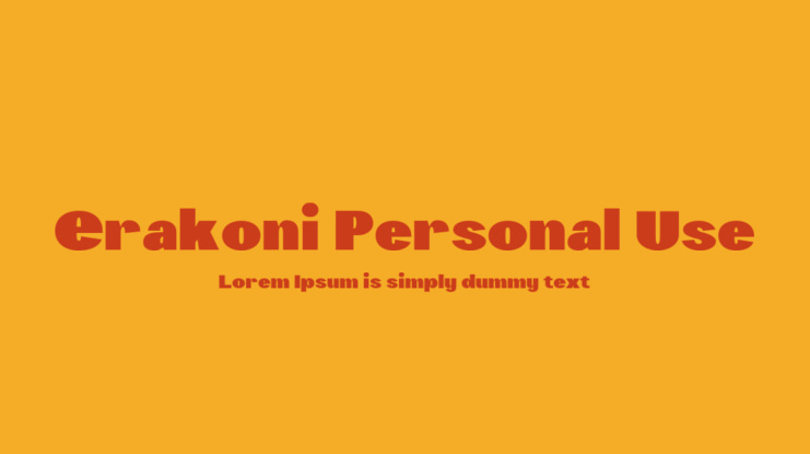 Erakoni Personal Use Font