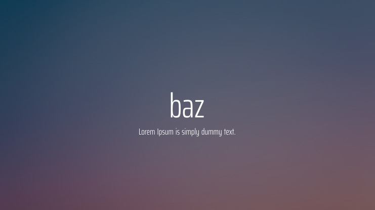 baz Font Family
