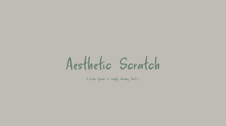 Aesthetic Scratch Font