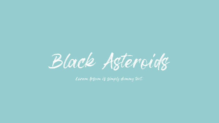 Black Asteroids Font