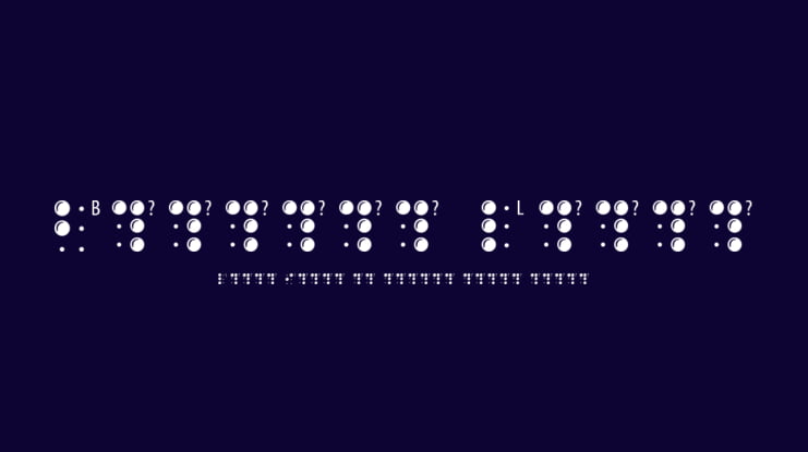 Braille Latin Font