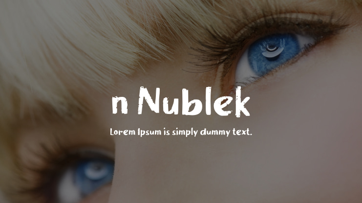 n Nublek Font
