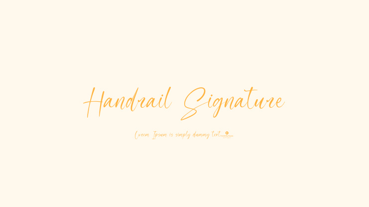 Handrail Signature Font