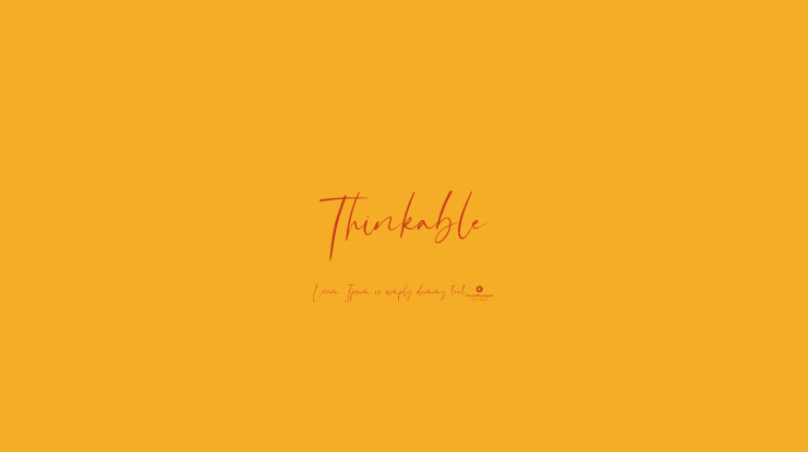 Thinkable Font