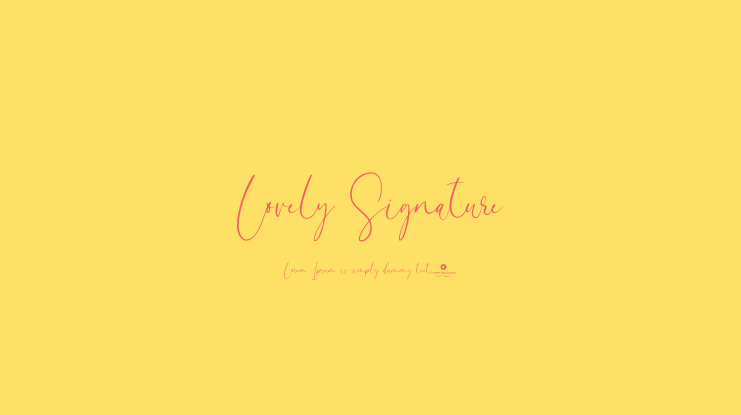 Lovely Signature Font