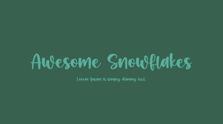 Awesome Snowflakes Font