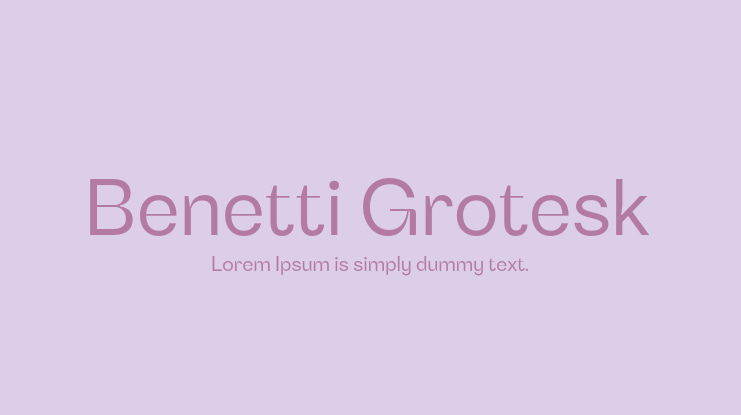 Benetti Grotesk Font Family