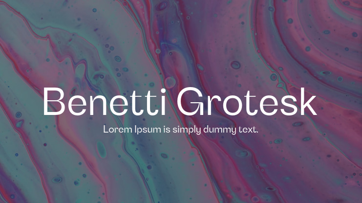 Benetti Grotesk Font Family