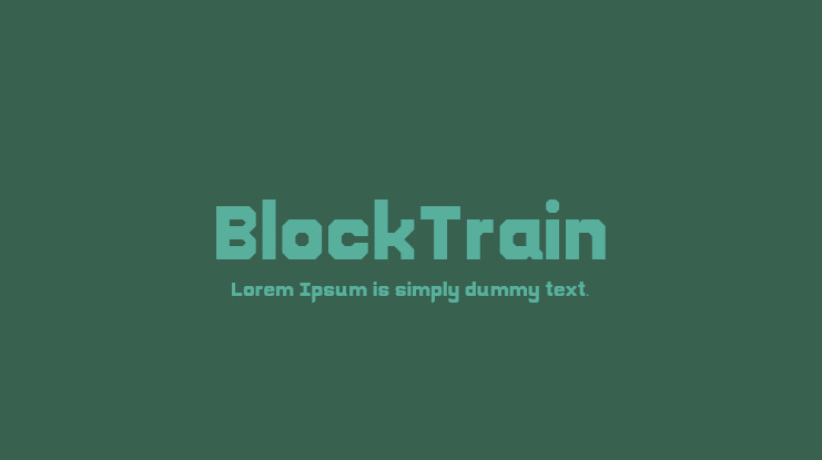 BlockTrain Font