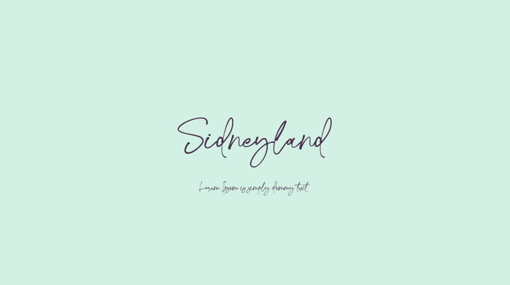 Sidneyland Font