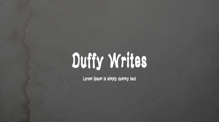 Duffy Writes Font