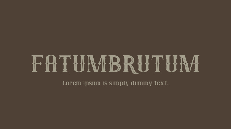 FATUMBRUTUM Font