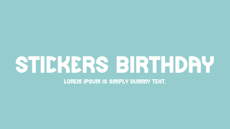 Stickers Birthday Font