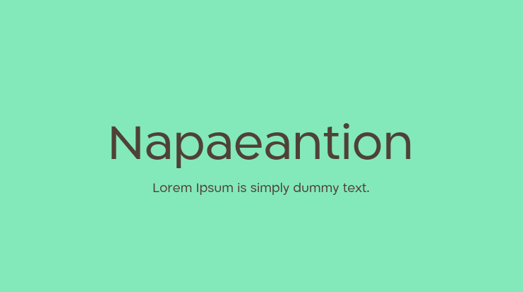 Napaeantion Font Family