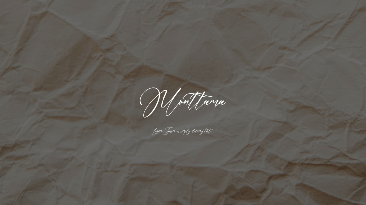 Monttama Font
