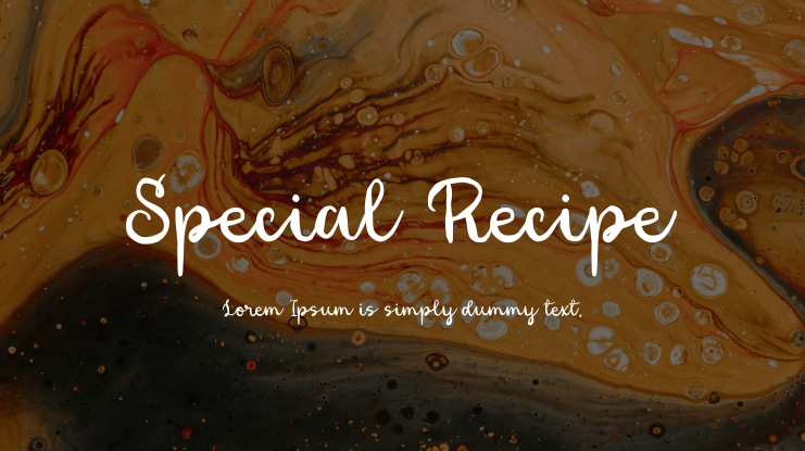Special Recipe Font
