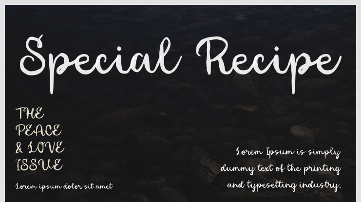 Special Recipe Font