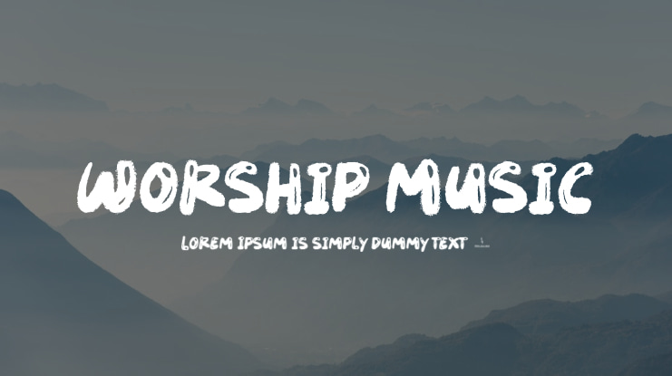 Worship Music Font