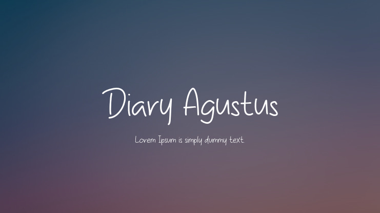 Diary Agustus Font