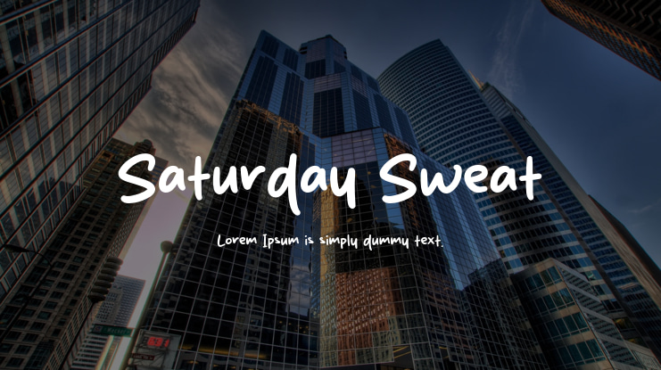 Saturday Sweat Font