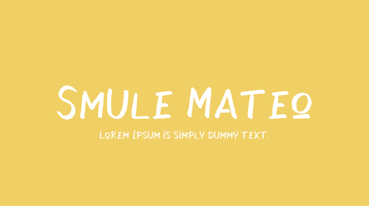 Smule Mateo Font
