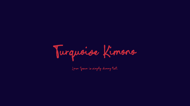 Turquoise Kimono Font