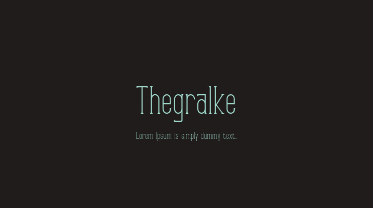 Thegralke Font