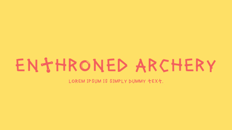 Enthroned Archery Font