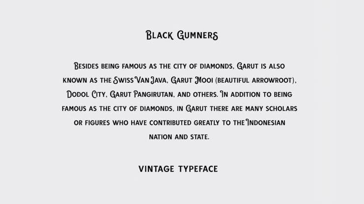 Black Gumners Font