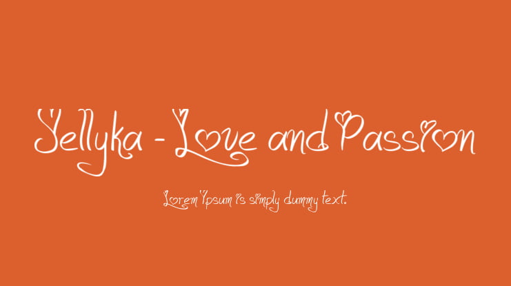 Jellyka - Love and Passion Font
