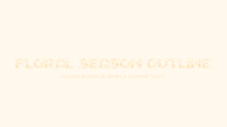 Floral Season Outline Font Family