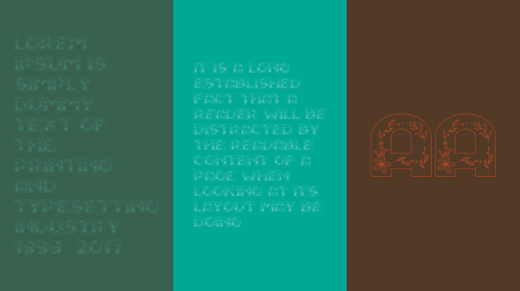 Floral Season Outline Font Family