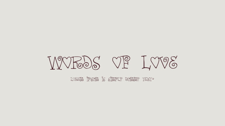 Words of Love Font