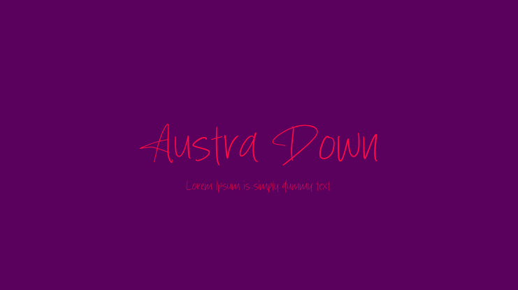 Austra Down Font