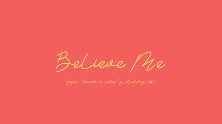 Believe Me Font