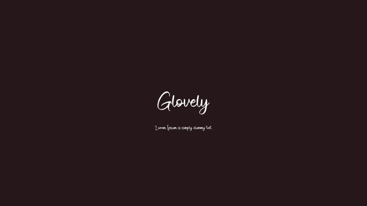 Glovely Font
