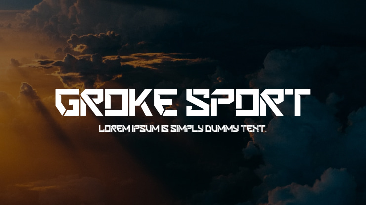 Groke Sport Font
