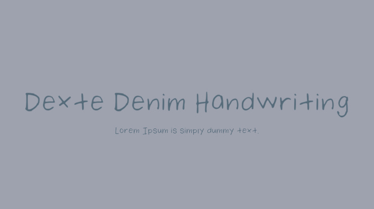 Dexte Denim Handwriting Font