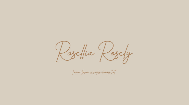 Rosellia Rosely Font