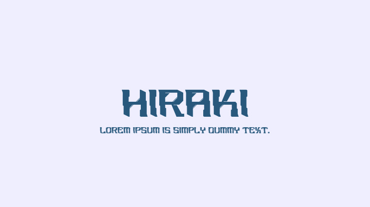 Hiraki Font