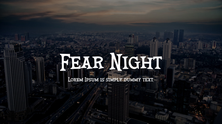Fear Night Font