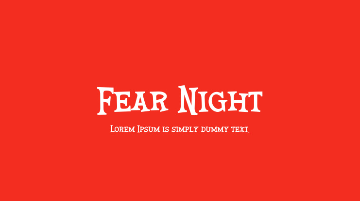 Fear Night Font