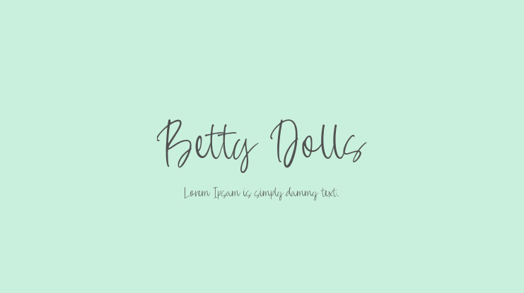 Betty Dolls Font