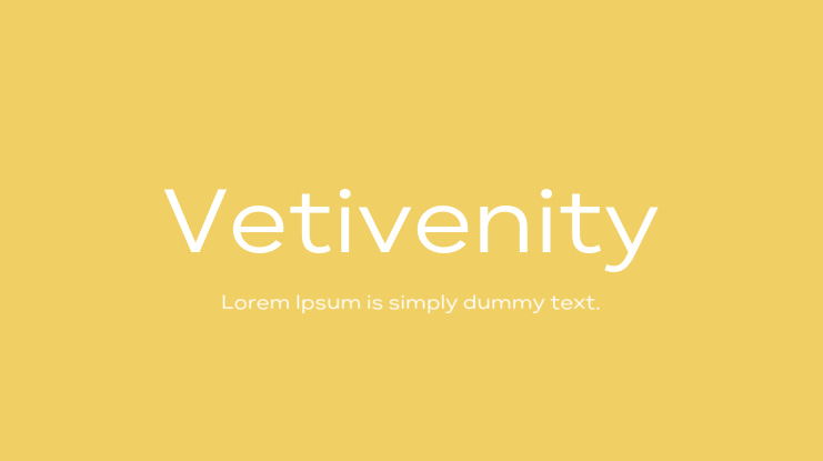 Vetivenity Font Family