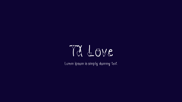 TX Love Font