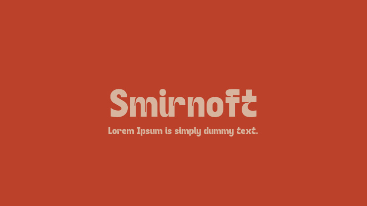 Smirnoft Font